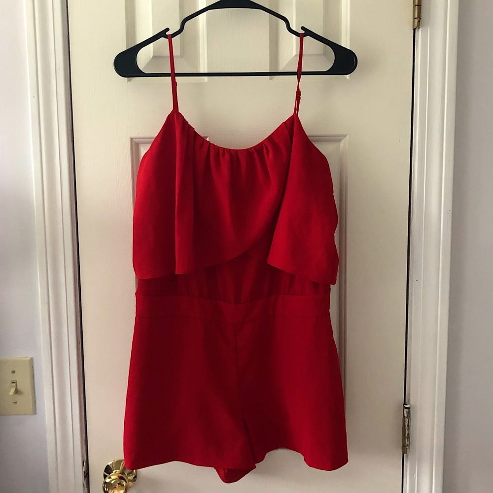 Red Romper from BEBE